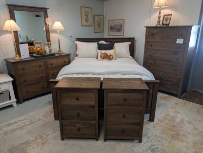 Walnut Brown Queen Size Bedroom Set