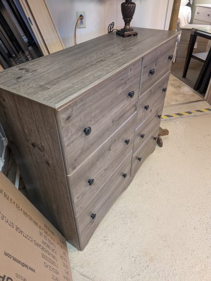 Weathered Gray 7 Drawer Dresser - Image 2