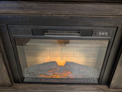 Gray Fireplace TV Stand - Image 2