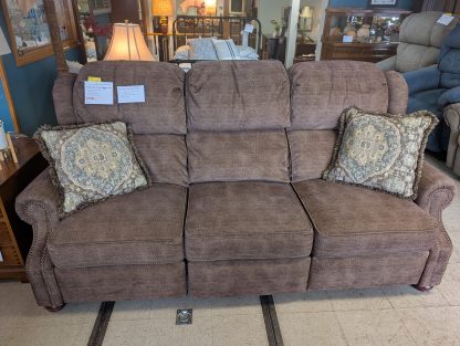 Double Reclining Brown Sofa