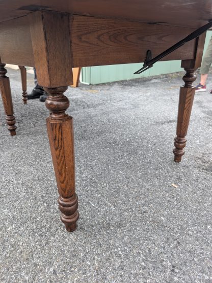Large Antique Oak Farmhouse Table - Image 4