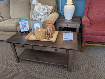 Gray & Brown End Table Set