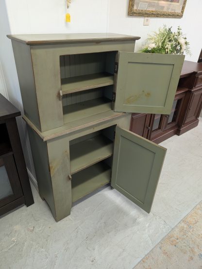 Green Primitive Storage Cabinet - Image 2
