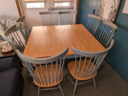 Two Color Table w. 8 Chairs & Board - Image 2