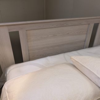 Swedish Gray Queen Headboard & Metal Rails