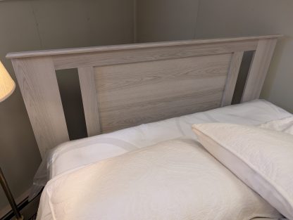 Swedish Gray Queen Headboard & Metal Rails