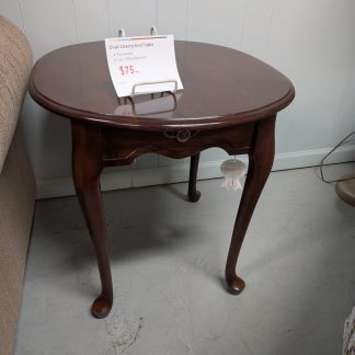 Oval Cherry End Table