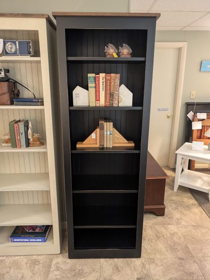 Narrow Black Bookcase