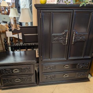 Painted Black Chest & Nightstand Bedroom Set
