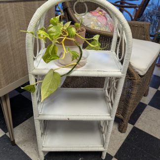 White Wicker Shelf