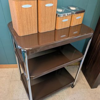 Brown Metal Kitchen Cart