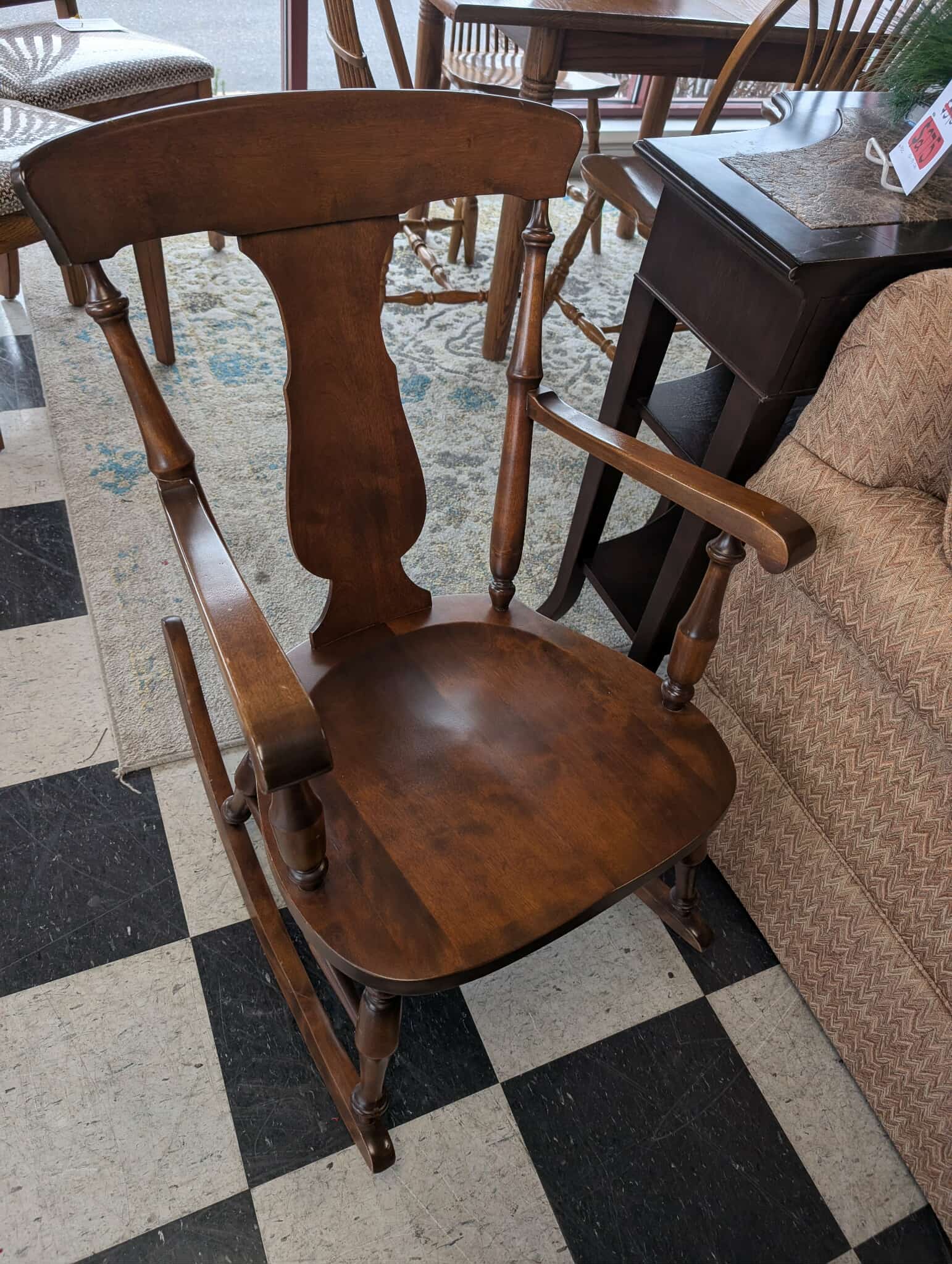 Ladies Cherry Rocking Chair - Image 2