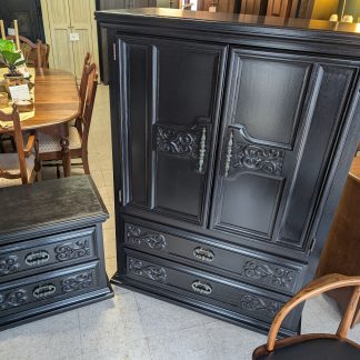 Painted Black Chest & Nightstand Set