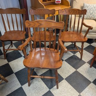 4 Hardwood Oak Chairs