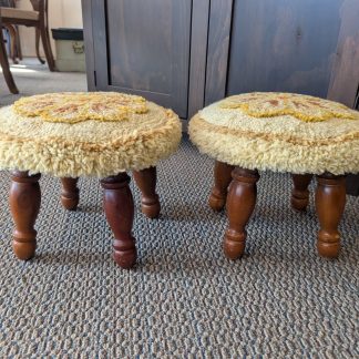 Hooked Floral Ottoman. Each: