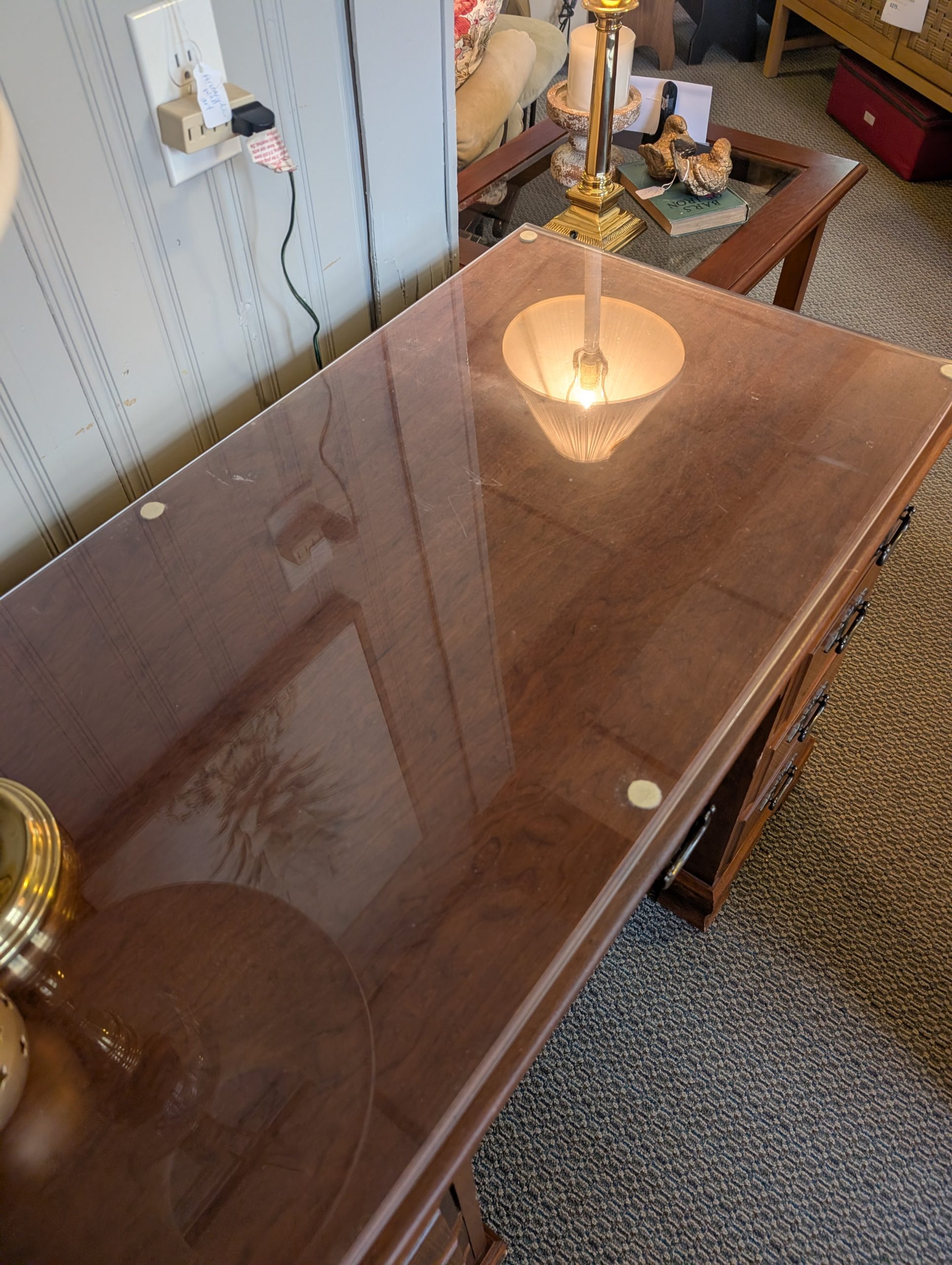 Real Cherry Wood Desk - Image 3