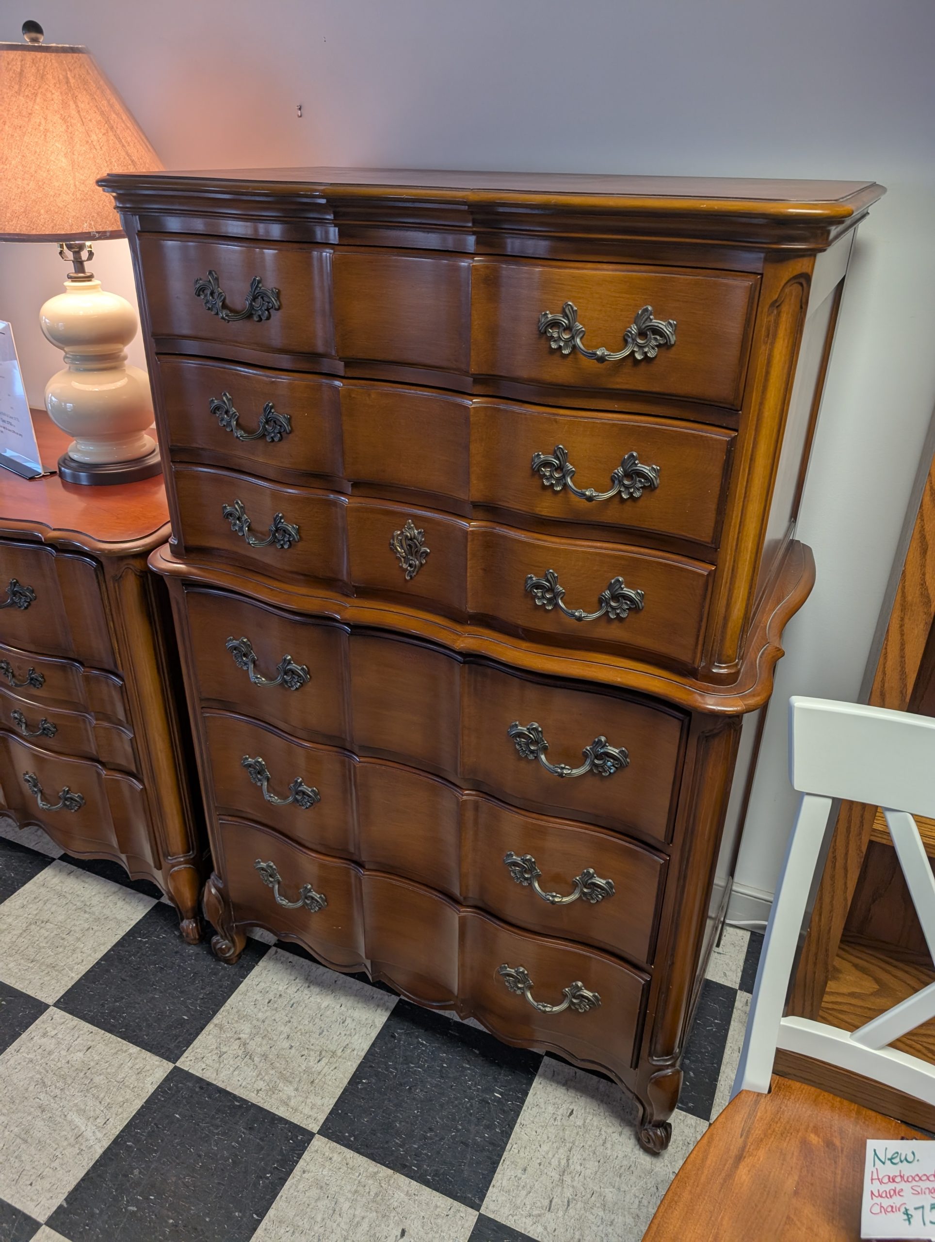 Solid Cherry French Provincial Bedroom Set - Image 4