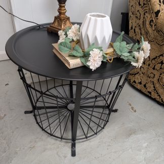 Round Metal End Table