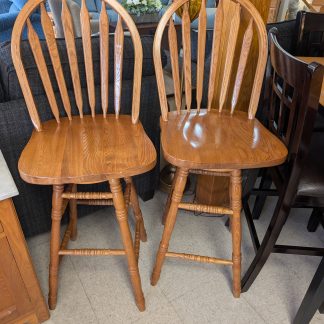 2 Oak Bar Stools