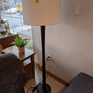Textured Black Floor Lamp