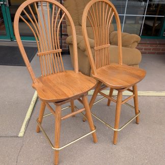 2 Oak Bar Stools