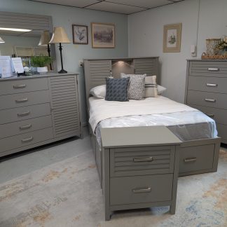 Light Gray Full Size Storage Bedroom Set