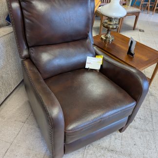 Brown Vinyl Pushback Chair