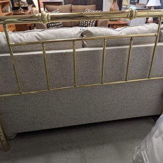 Queen Brass Headboard with Metal Rails