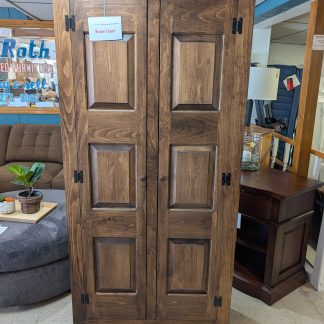 Walnut Brown Pantry Broom Cabinet