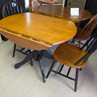 Two Tone Drop Leaf Table Set