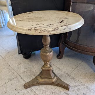 Round Accent Table with Granite Top