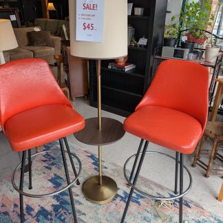 2 Retro Vinyl Stools