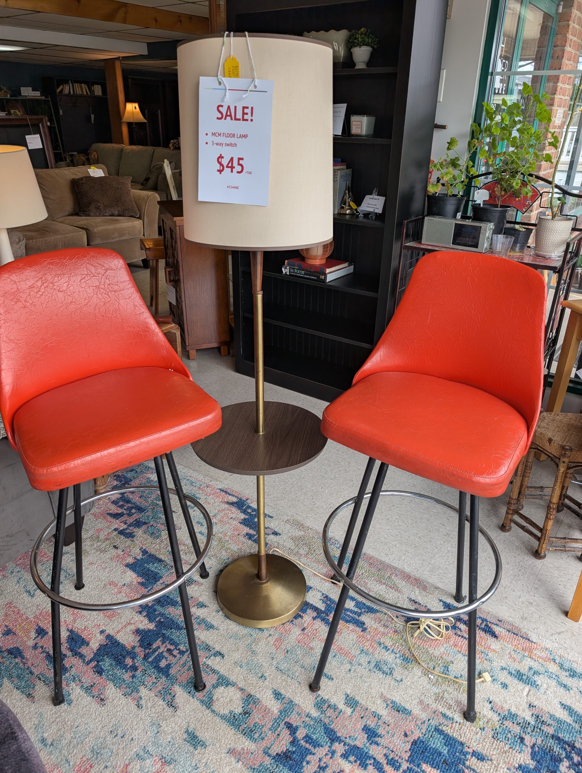 2 Retro Vinyl Stools