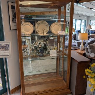 Oak Display Curio Cabinet
