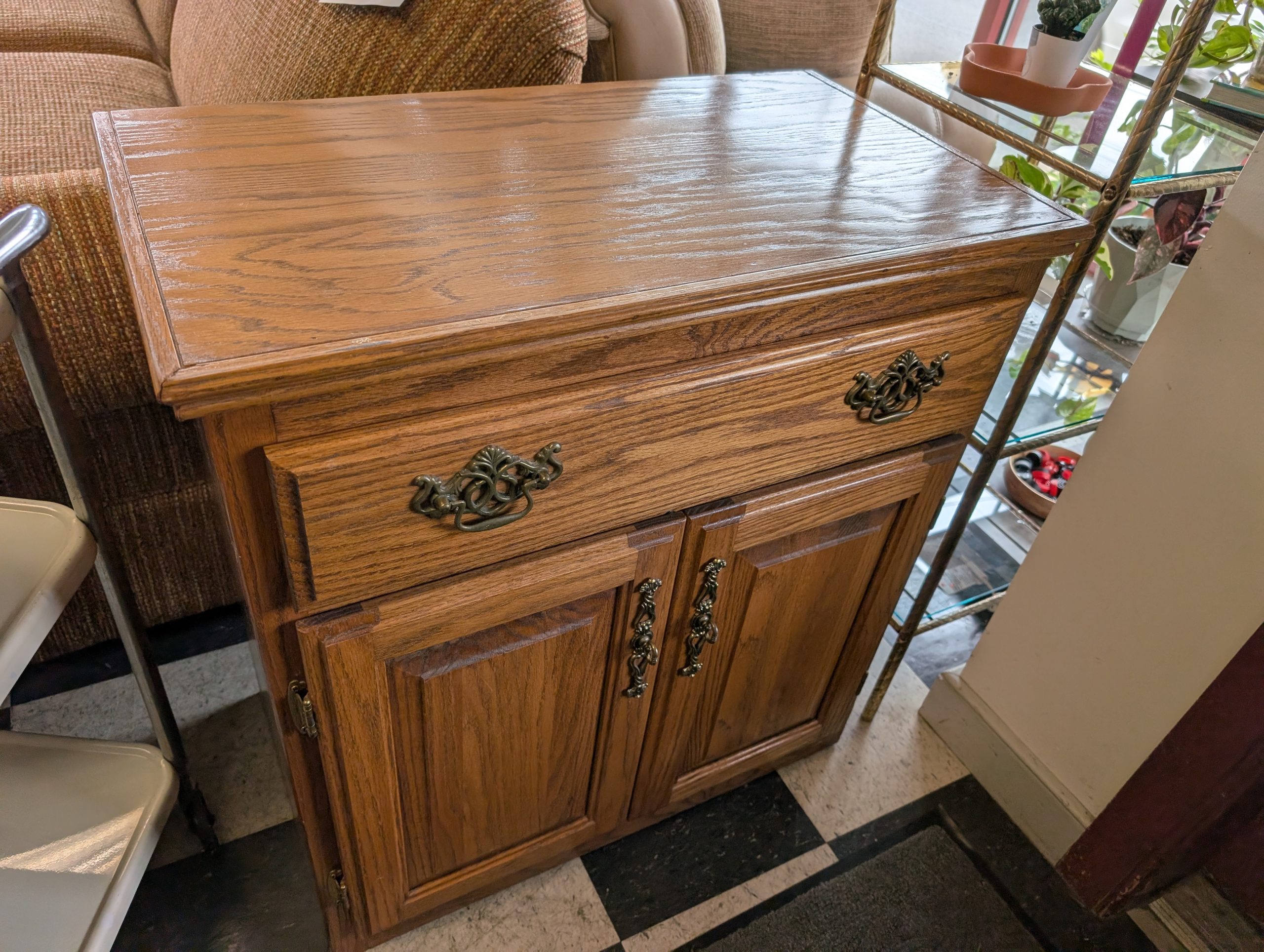 Oak Kitchen Storage Cabinet