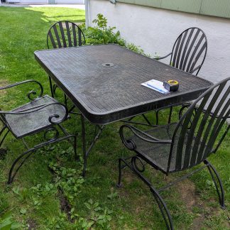 Black Wrought Iron Patio Set