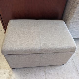 Beige Storage Ottoman