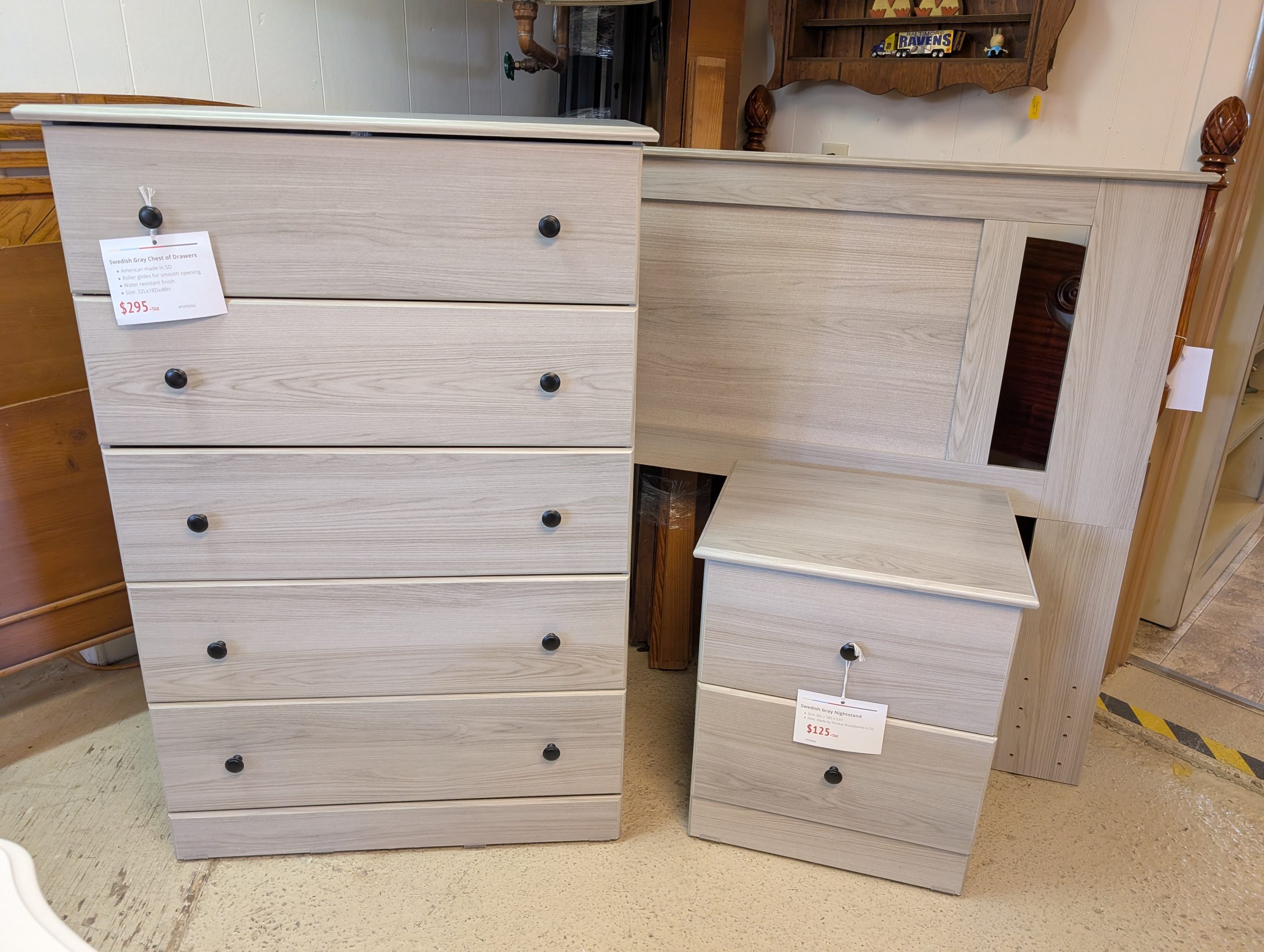 Swedish Gray Queen Bedroom Set