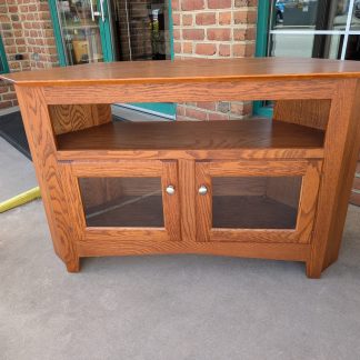 Corner Oak TV Stand