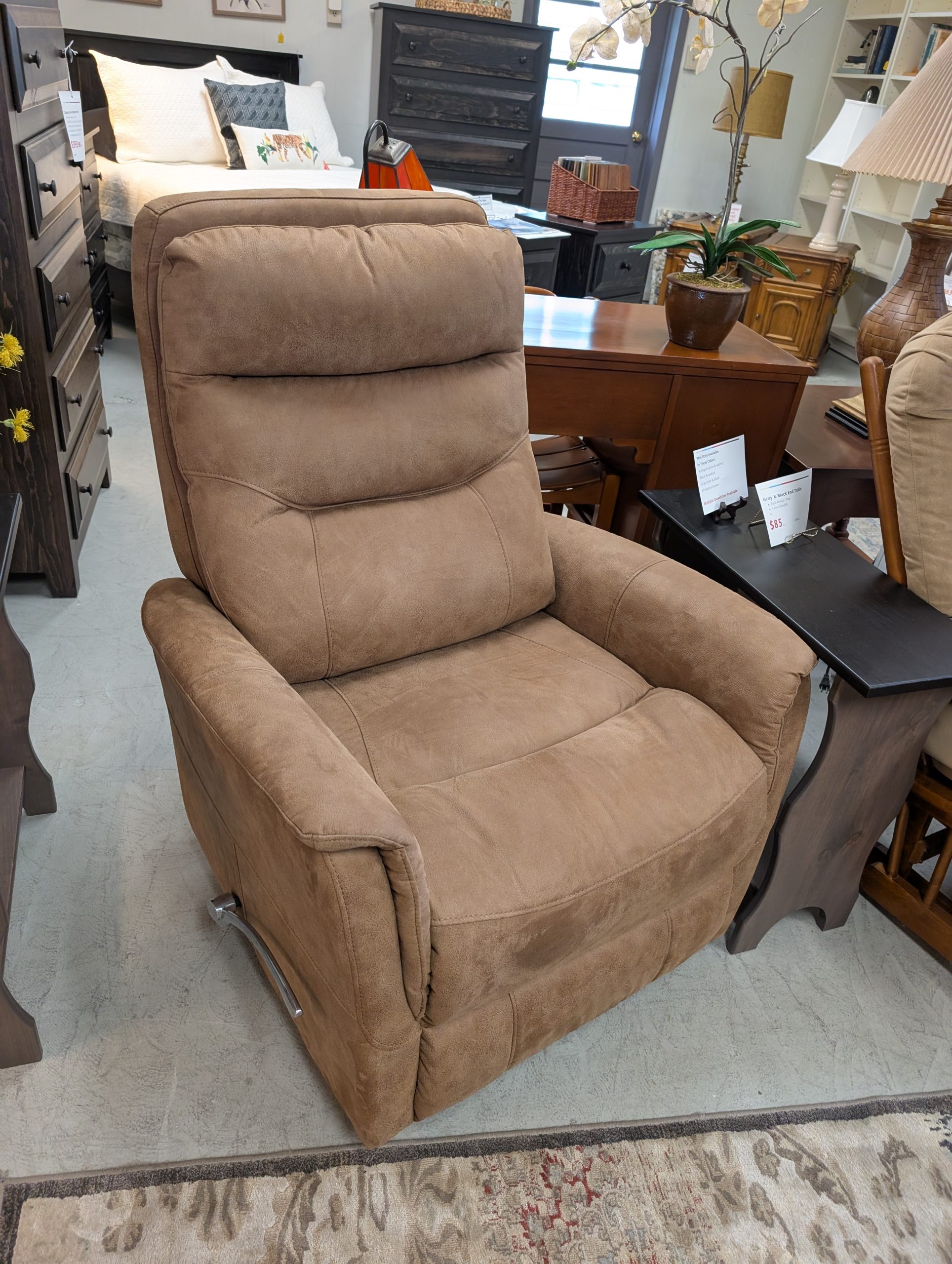 Brown Swivel Recliner