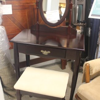 Dark Finish Vanity and Mirror