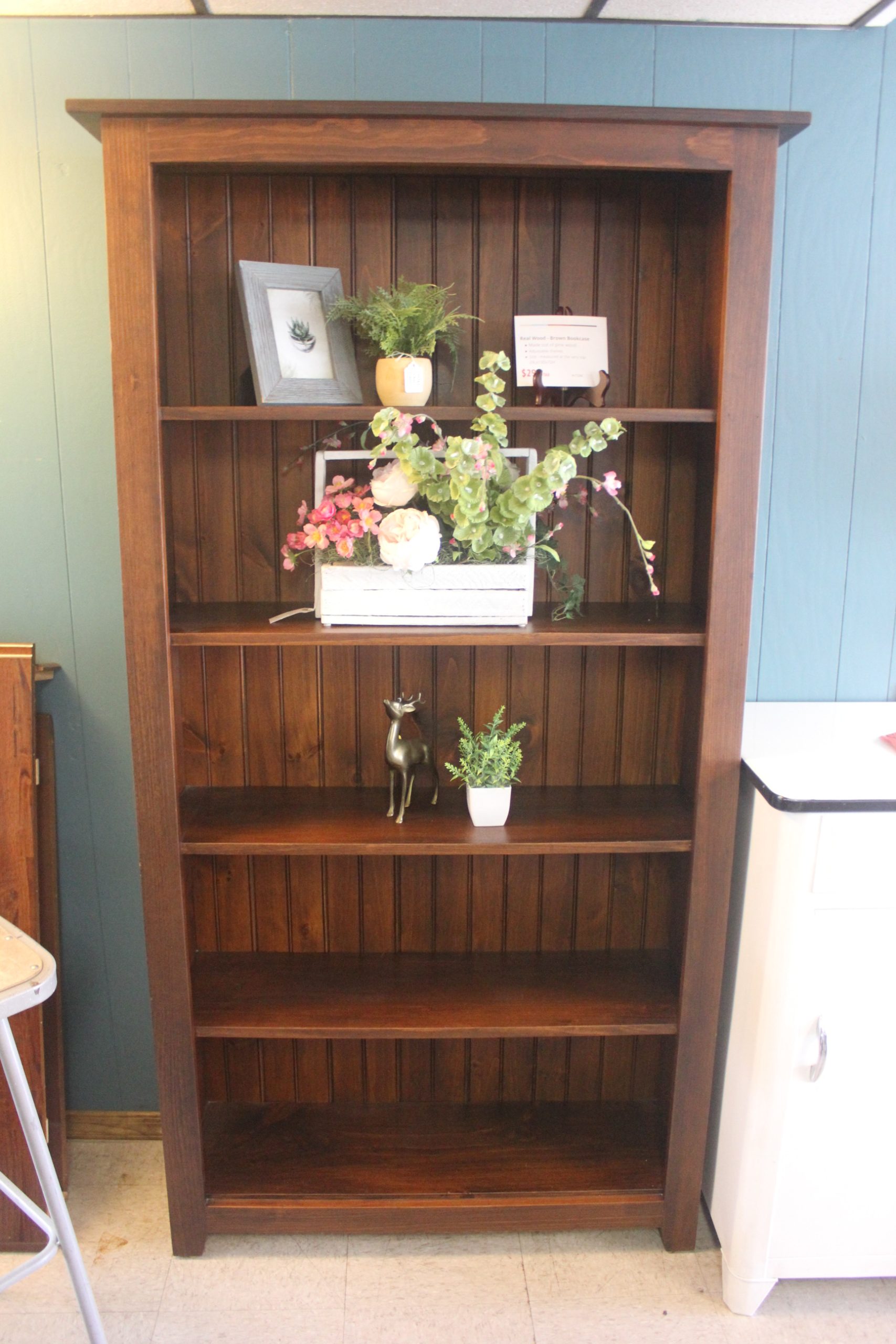 Walnut Brown Bookcase
