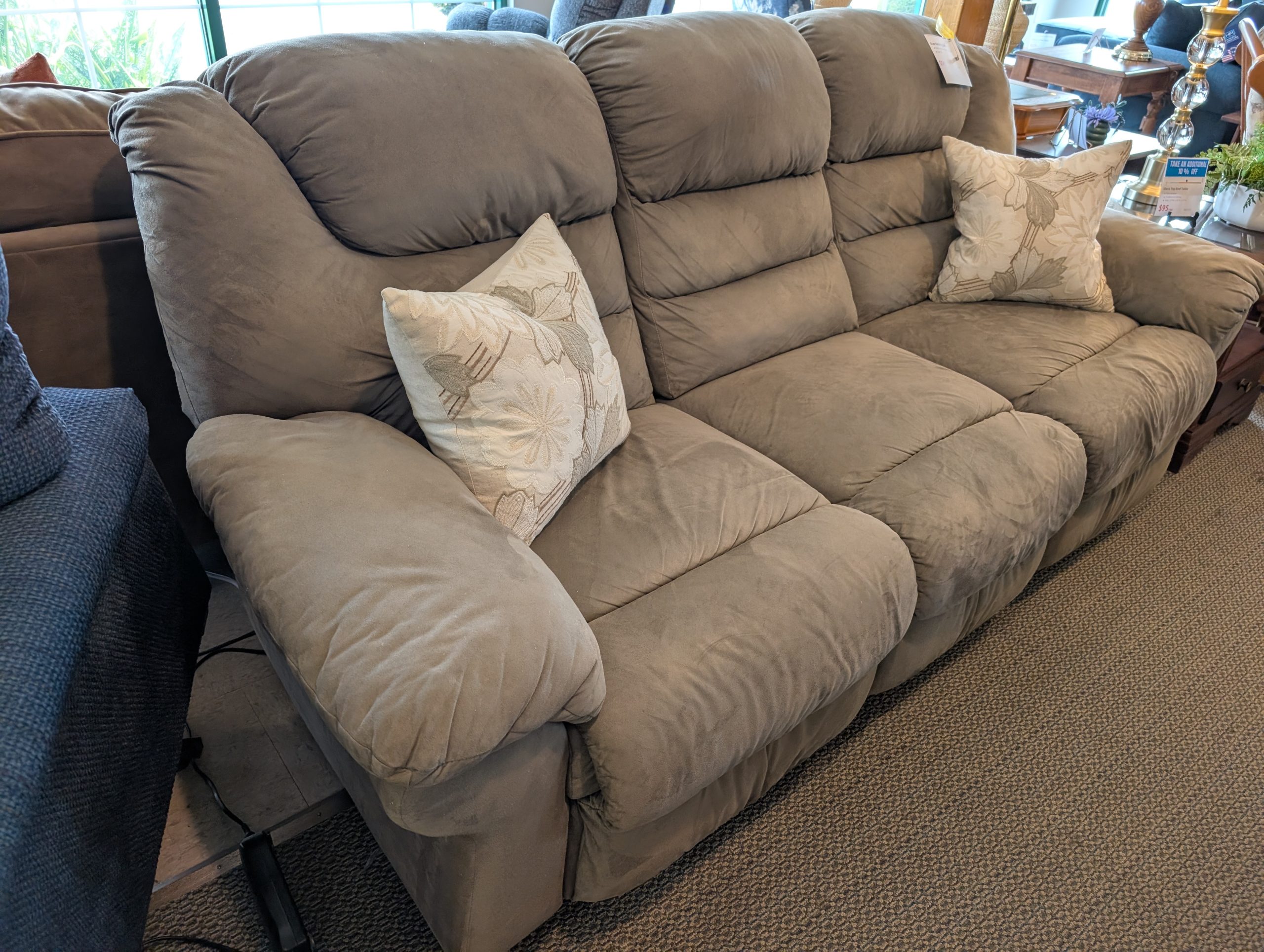 Gray Double Reclining Sofa