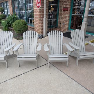 4 Gray Wooden Adirondack Chairs