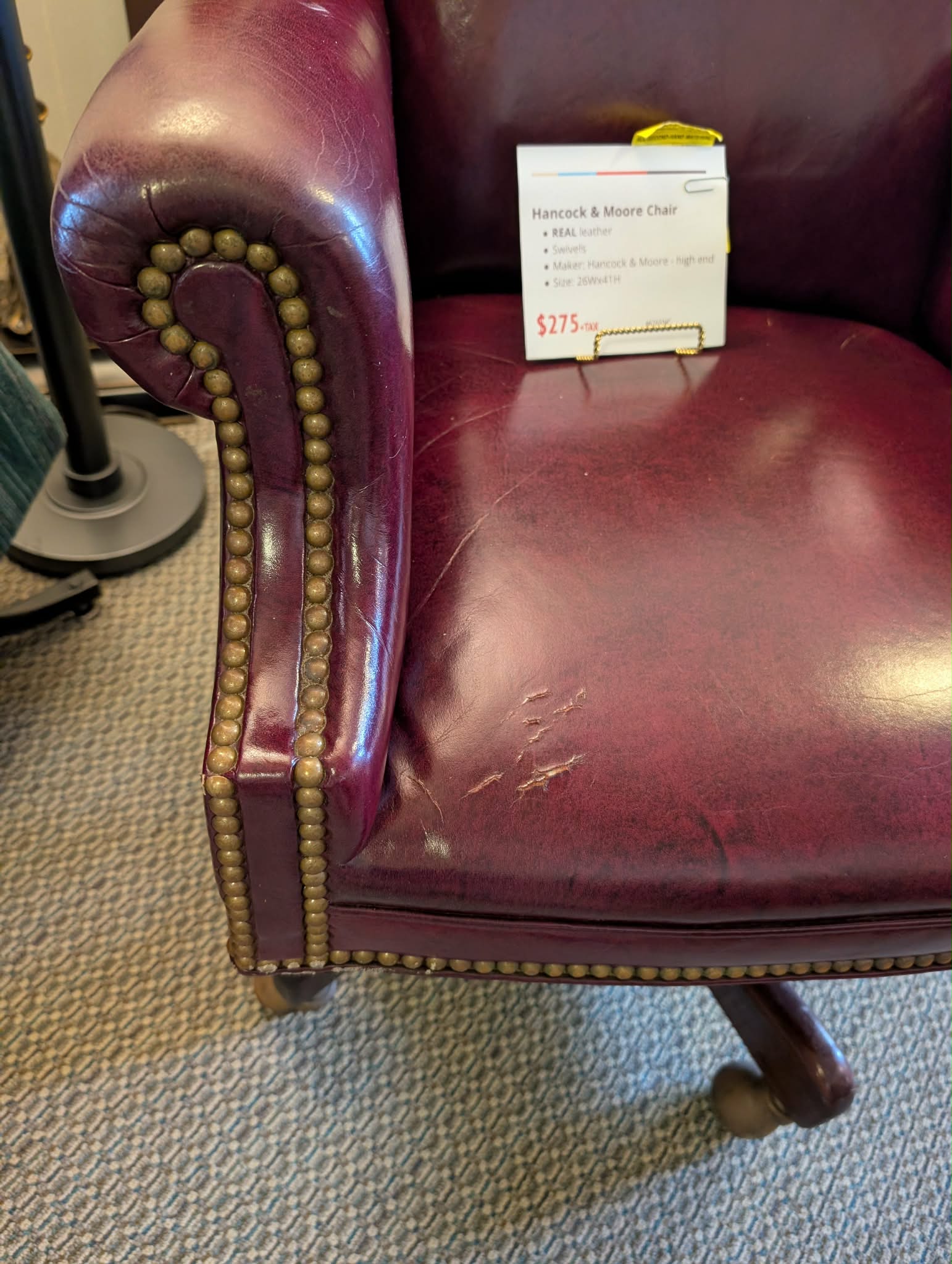 Hancock & Moore Leather Chair - Image 4