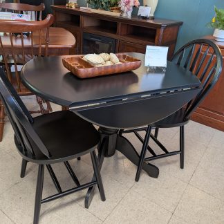 Black Dropleaf Table Set