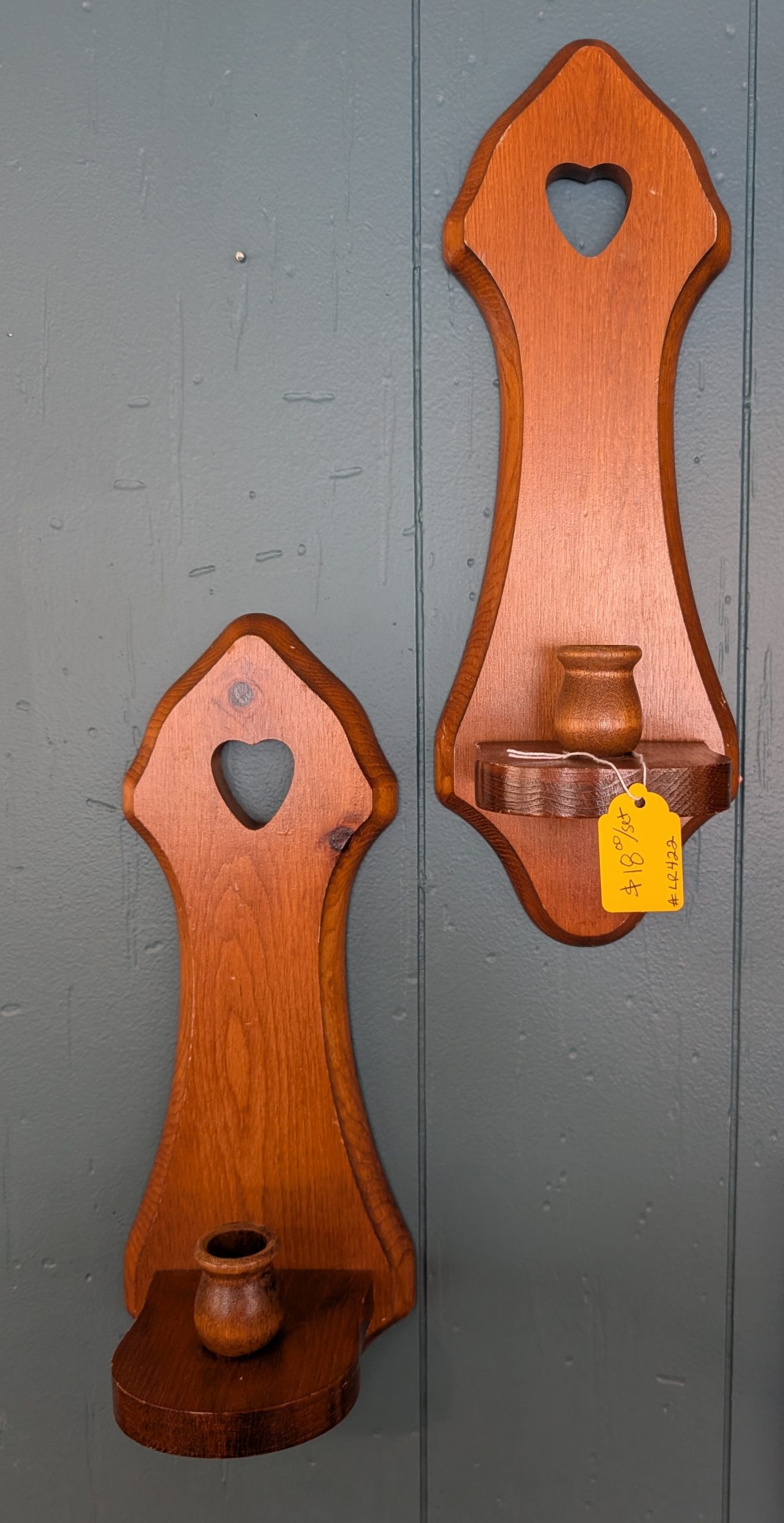 Wooden Wall Candle Stick Holders