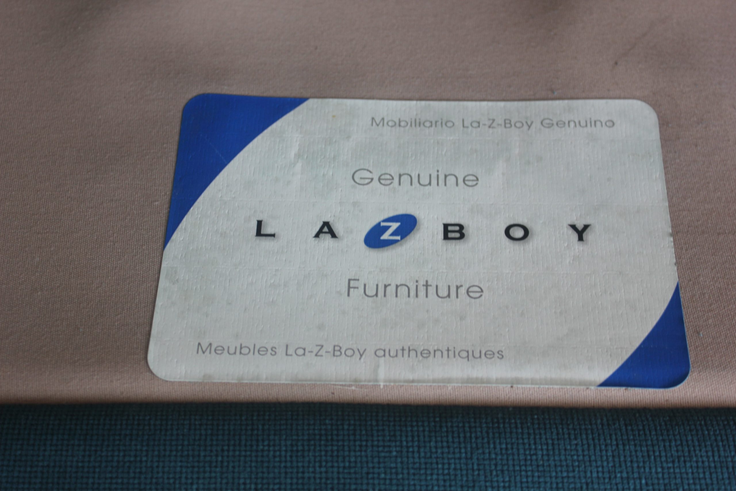 LAZBOY Blue Sofa - Image 4