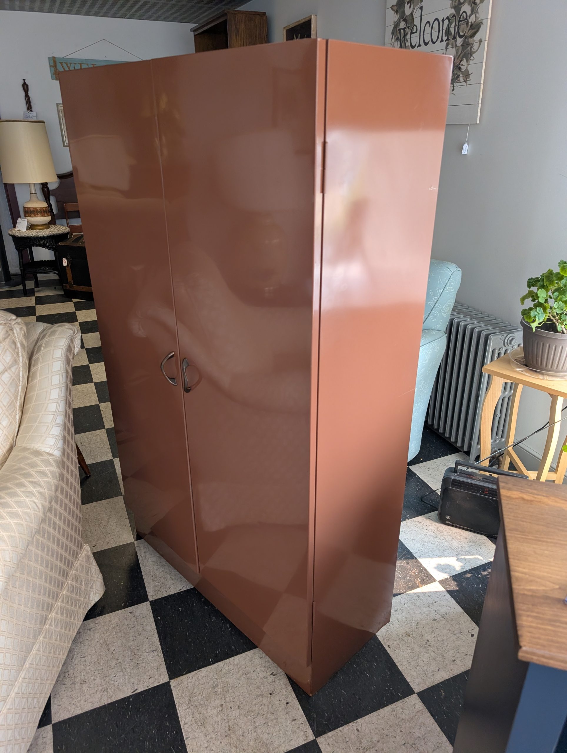 Brown Metal Utility Cabinet - Image 3
