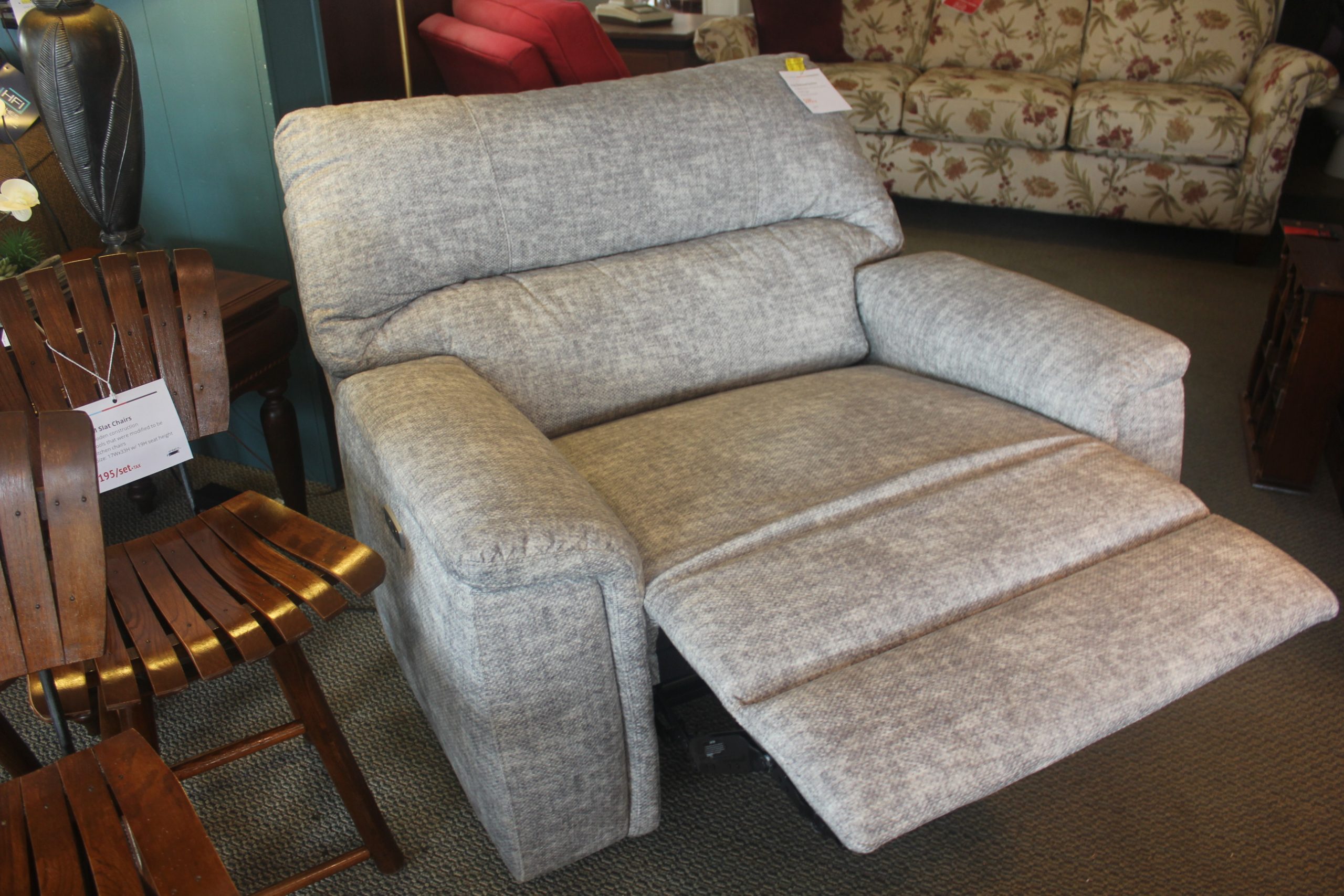 Gray Oversized Recliner - Image 2